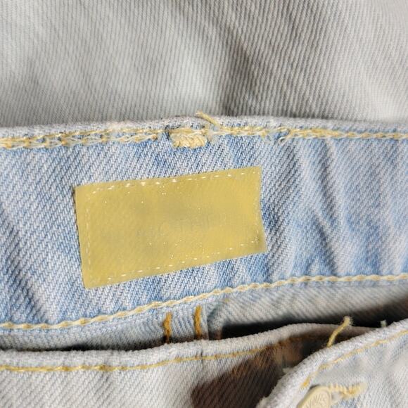 MOTHER The Dropout Fray in Get Blondie Light Wash Straight Leg Jean Size 26 - Picture 7 of 11